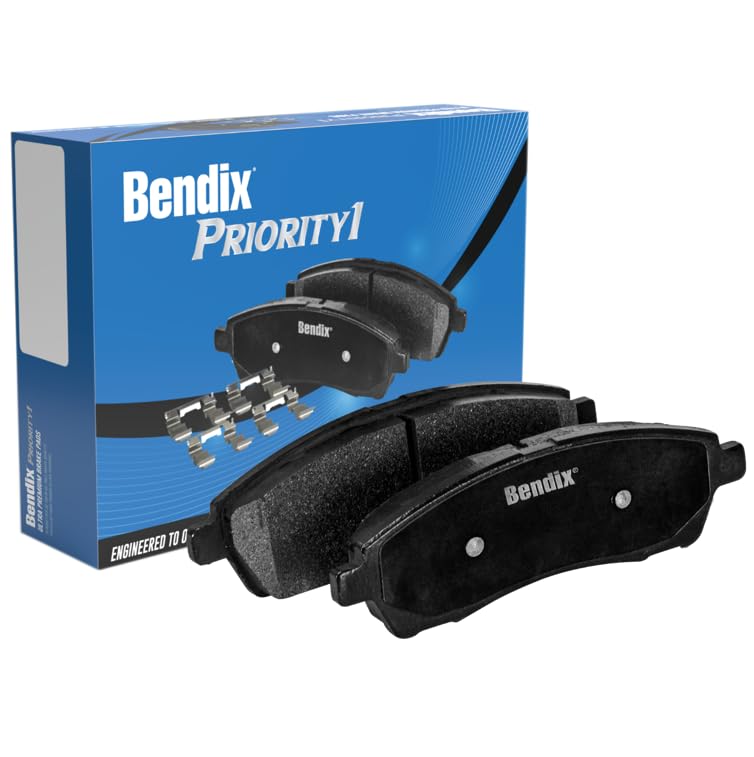 Bendix Priority1 CFC1439 Ceramic Rear Brake Pads for Select Models Genesis G70, G80, Hyundai Coupe, Santa Fe, Fe XL, Kia Sorento, Stinger - Image 1